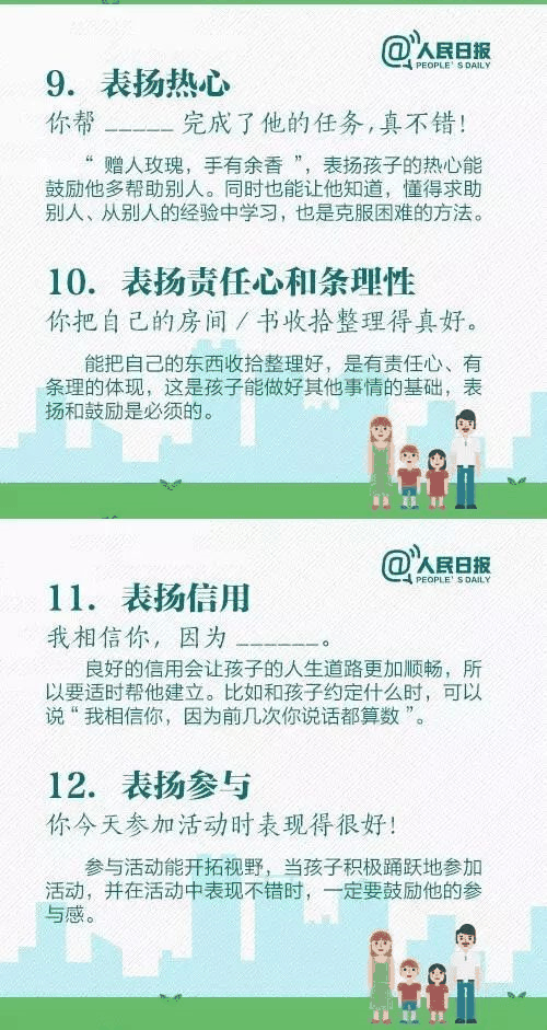 人民日报：15个表扬孩子和10个惩罚孩子的科学方法，转给家长！